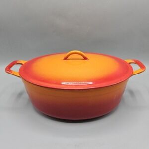 Vintage Descoware Oval Dutch Oven Roaster Cast Iron Made In Belgium 3.5 Quarts